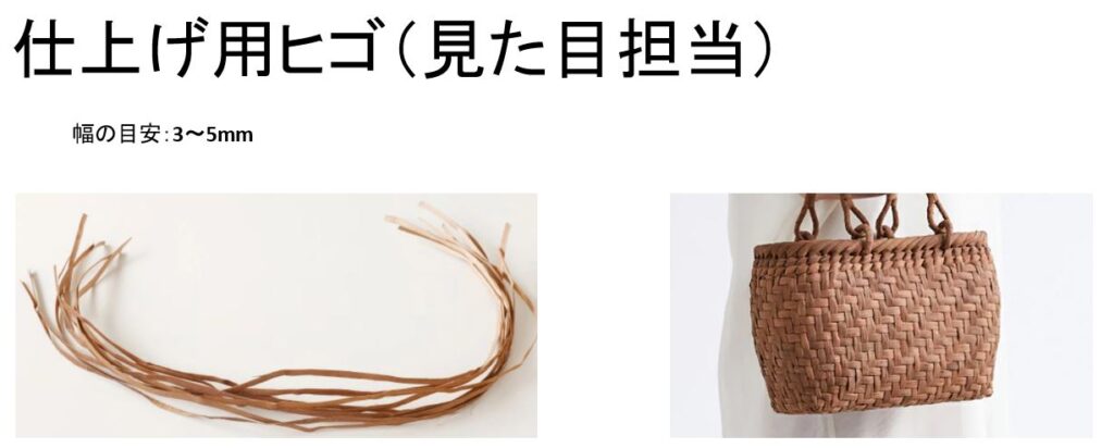 仕上げ用ヒゴ（見た目担当）